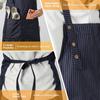 Adjustable Bib Apron Waterdrop Resistant with 2 Pockets Cooking Kitchen Aprons for Women Men Chef