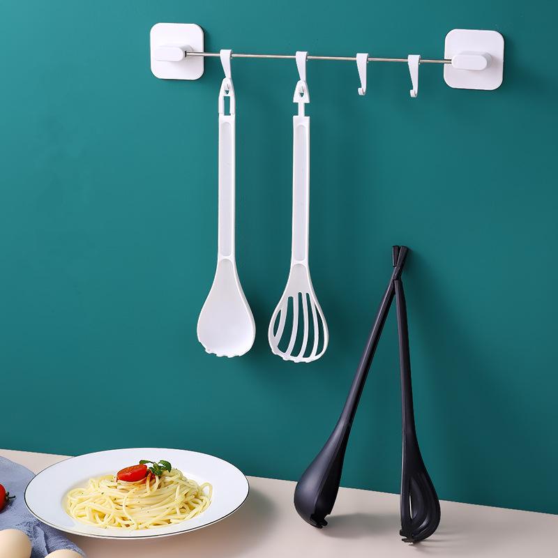 Removable Long-Handled Pasta Clips 3 in 1 Bread Food Tongs Egg Beater Cake Cream Mixer Kitchen Utensil