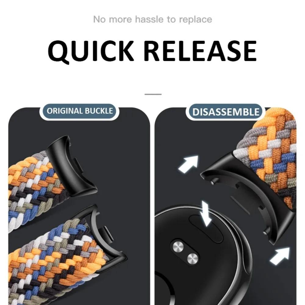 Nylon Loop Band for Xiaomi Mi Band 10 Strap Braided Bracelet Breathable Wristband for XiaoMi Band 8 9 10 NFC Magnetic clasp Belt