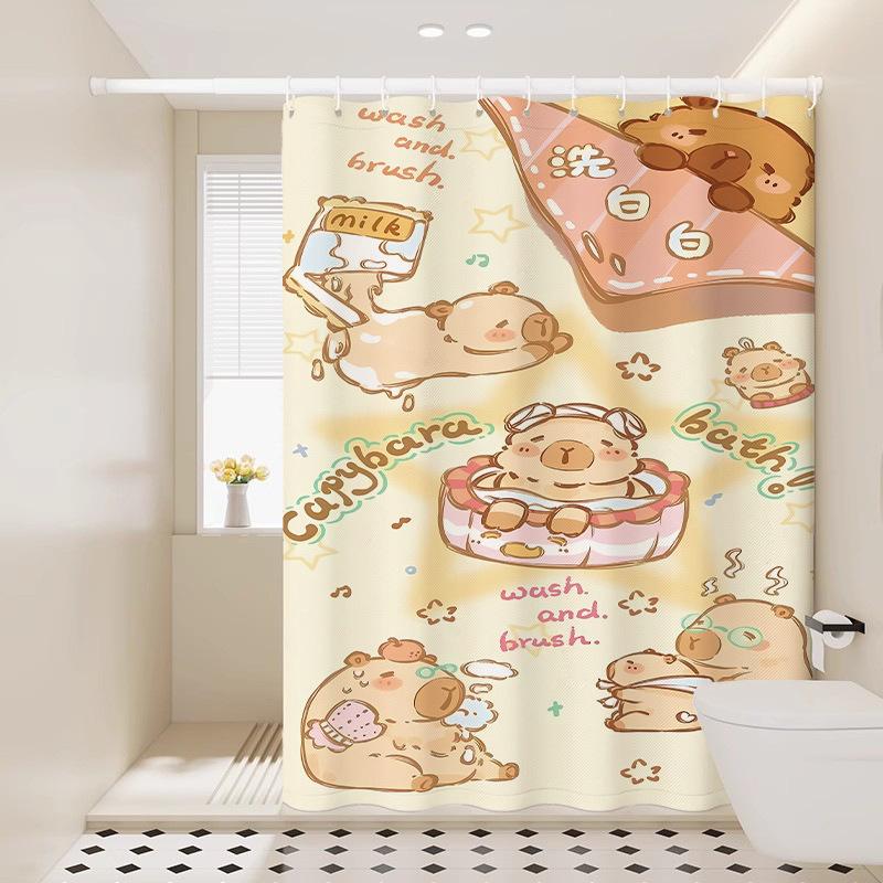 Duschvorhang Niedliches Badezimmer Wasserdicht Und Schimmelresistent Badezimmer Trennvorhang Türvorhang Vorhang Hängevorhang