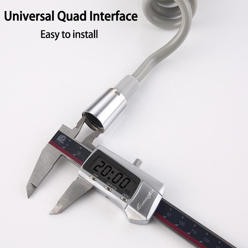 Teleskopschlauch mit Feder 1,5 Meter lang 1/2 Zoll Gewinde Telefonkabel Duschschlauch