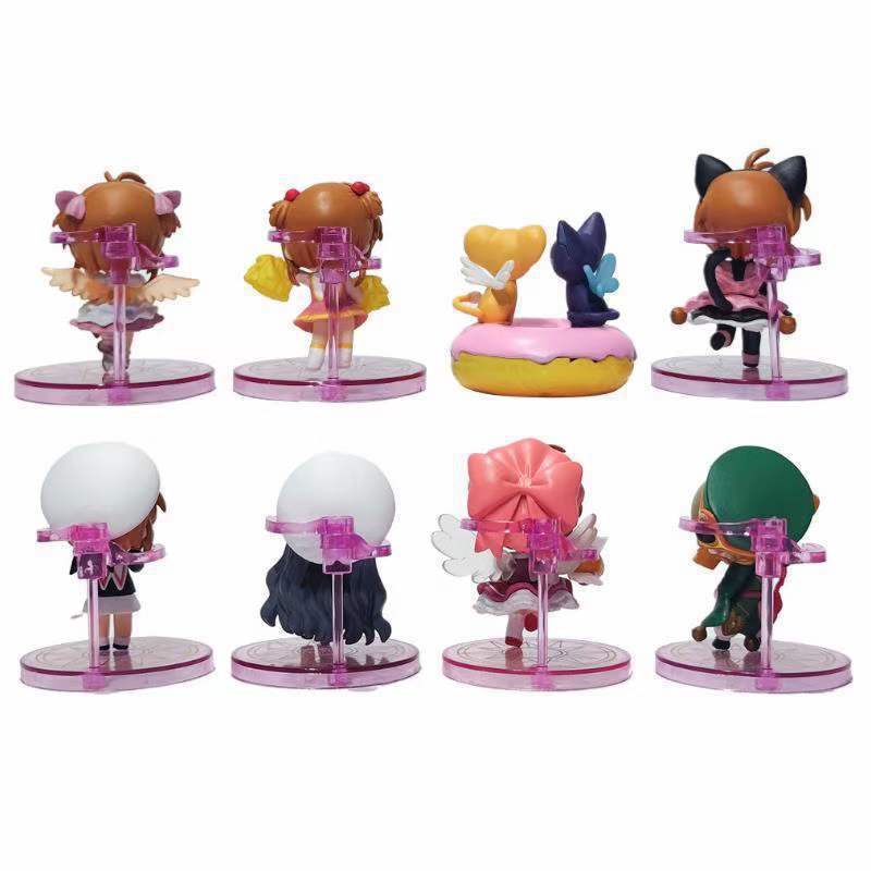 8 Pieces / Set Card Captor Sakura Cute Doll Vinyl Action Figure Collection Animation Model Toy