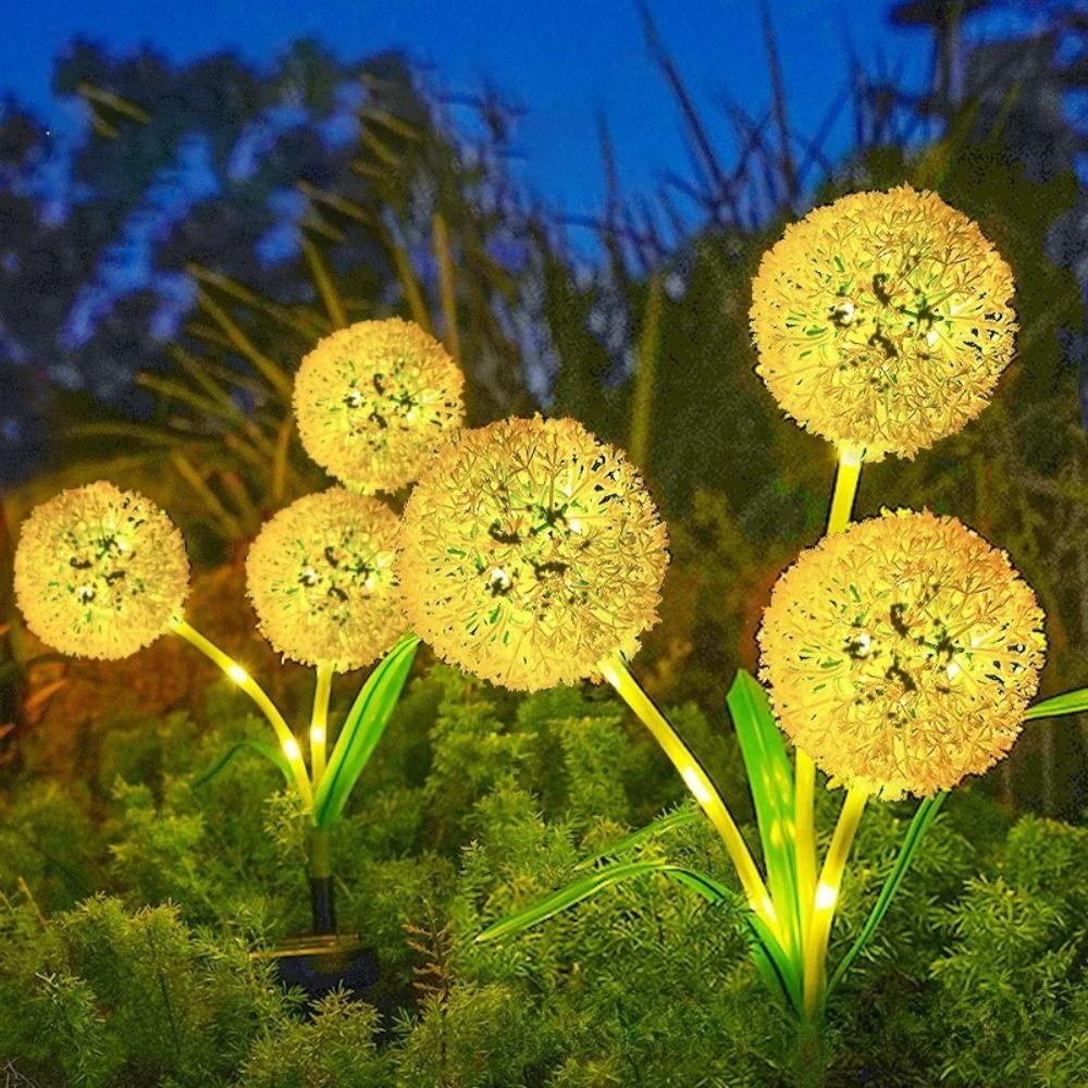 Plastic Stake Solar Onion Ball Lights Waterproof Design Outdoor Lawn Lamp Outdoor Lighting