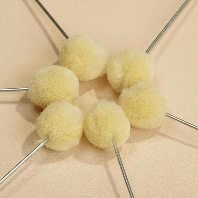 50pcs Wool Balls Painting Brush Assisted Dyeing Leather Dauber Wool Dyeing Brush Sponge Paint Brush