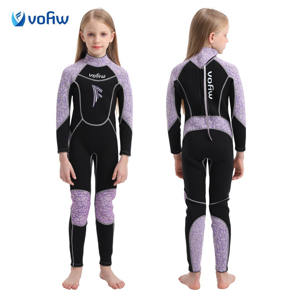 Children's 3.5mm Warm Velvet One-Piece Diving Suit for Surfing