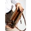 Women's Faux Leather Adjustable Cross Strap 3 Compartment Metal Zipper Shoulder Bag