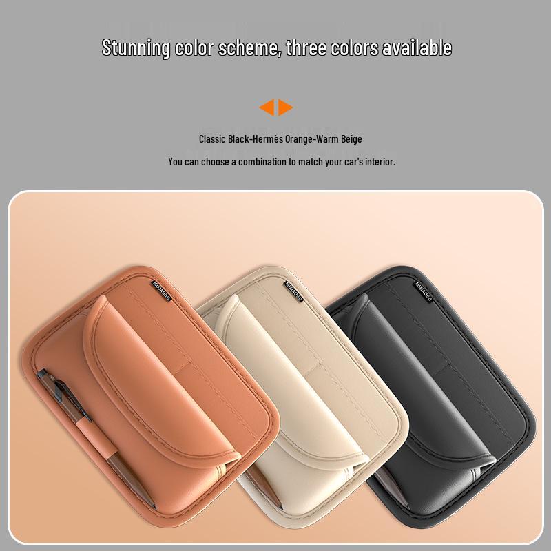 Universell bilvisir solbrilleholderklemme - Multifunksjonell brilleetui og oppbevaringsboks