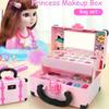 32PCS Kids Makeup Toys Girls Real Makeup Kit Washable Non-toxic Makeup Toy Set Retro Beauty Makeup