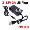 Adjustable AC 110V 220V TO DC 3V-12V 3V-24V 9V-24V 1A 2A 5V 6v 8V 15v 9V 10V 21v Power charger Adapter Screen Display Regulator