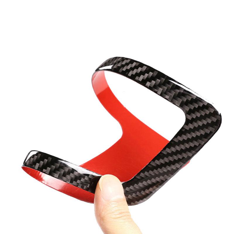 Pentru VW Touareg 2011 2012 2013 2014 2015 2016 2017 2018 Consolă centrală din fibră de carbon Capac cadru comutator aer condiționat