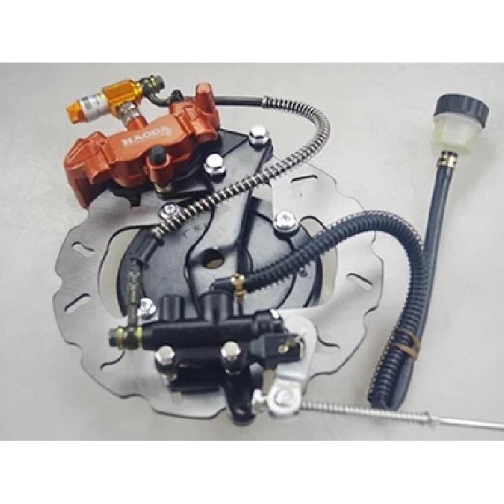 Motorcycle modified rear disc brake kit for drum brake modified rear disc brake assembly upper & lower pump caliper