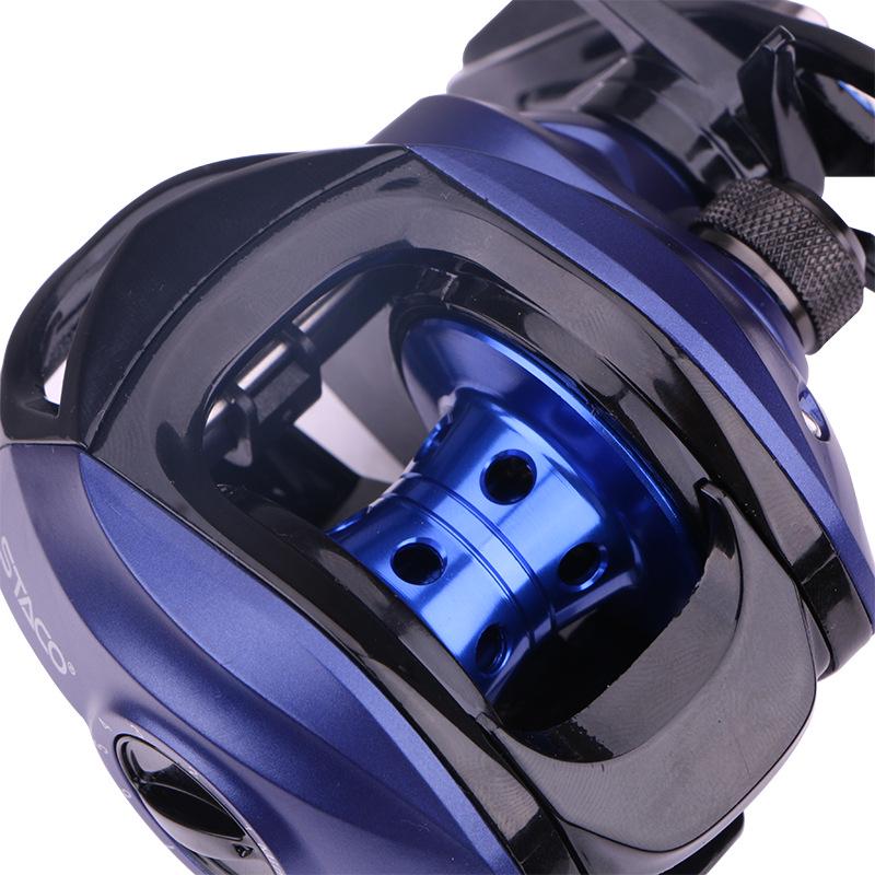 18-Bearing Baitcasting Reel with Metal Spool for Black Bass, Anti-Explosion Line, Raft Fishing