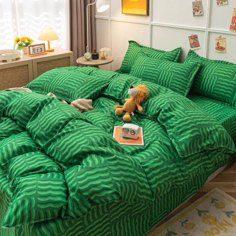 Strawberry Bedding Set Double Sheet Soft 3/4pcs Bed Sheet Set Duvet Cover Queen King Size Comforter Sets For Home For Child