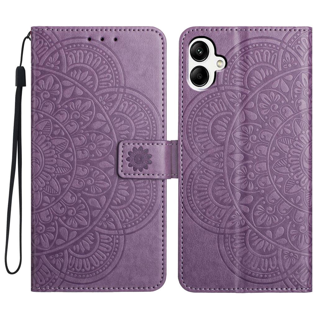 Für Samsung Galaxy A06 4G Lederhülle mit Kartenfächern Mandala-Muster Handyhülle Ständer