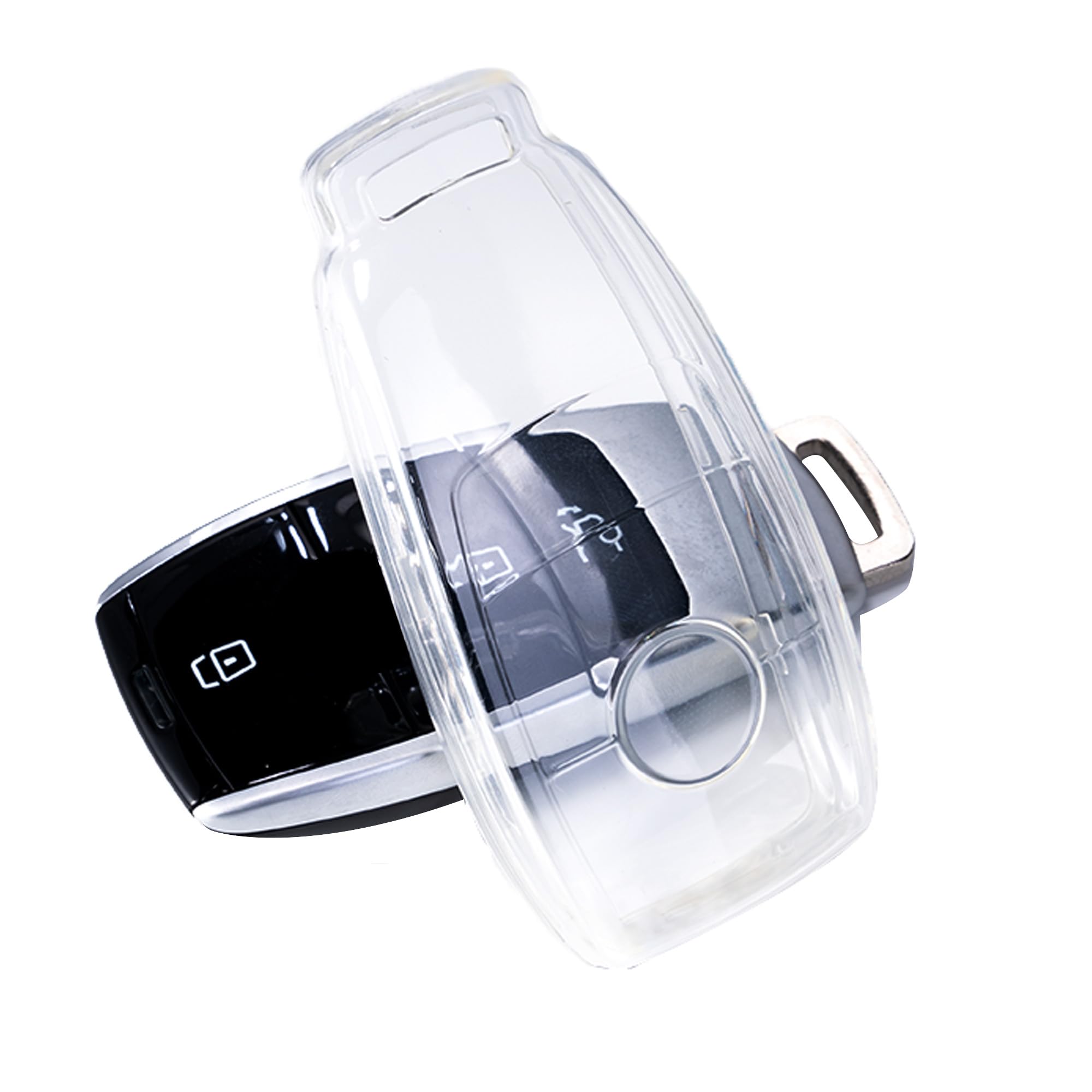 

[Unhoke] Key Case, Clear Mercedes Benz Key Cover, Transparent for A-Class, B-Class, E-Class, CLS