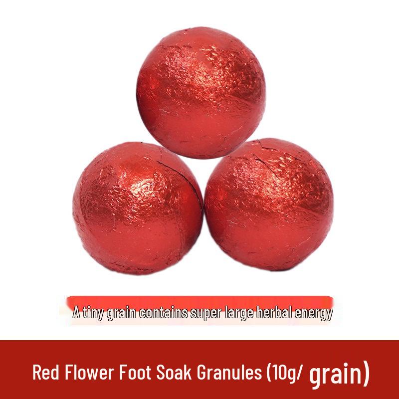 Sweat-Inducing Herbal Foot Soak Balls with Mugwort, Safflower, and Ginger Essential Oils - Instant Dissolving Bath Salt Balls