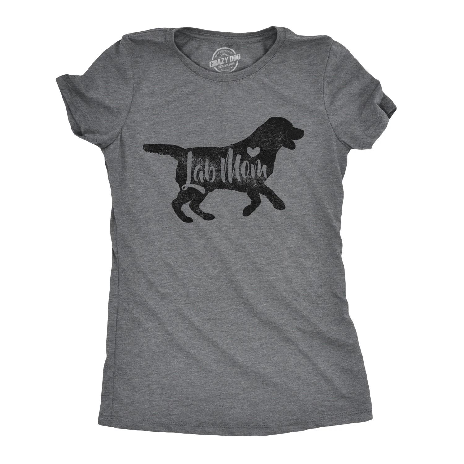 Womens Lab Mom T Shirt Cute Labrador Owner Tee Dog Gift Funny Top Graphic XL