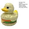 Hamburger Duck Figurine Resin Burger Duck Statue Novelty Desktop Duck Sculpture for Home Office Shelf Table Decoration