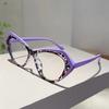 Fashion Cat Eye Glasses Women  New Fashion Multi-color Rim Eyeglasses Trendy Chic Design Blue Light Blocking Eyewear