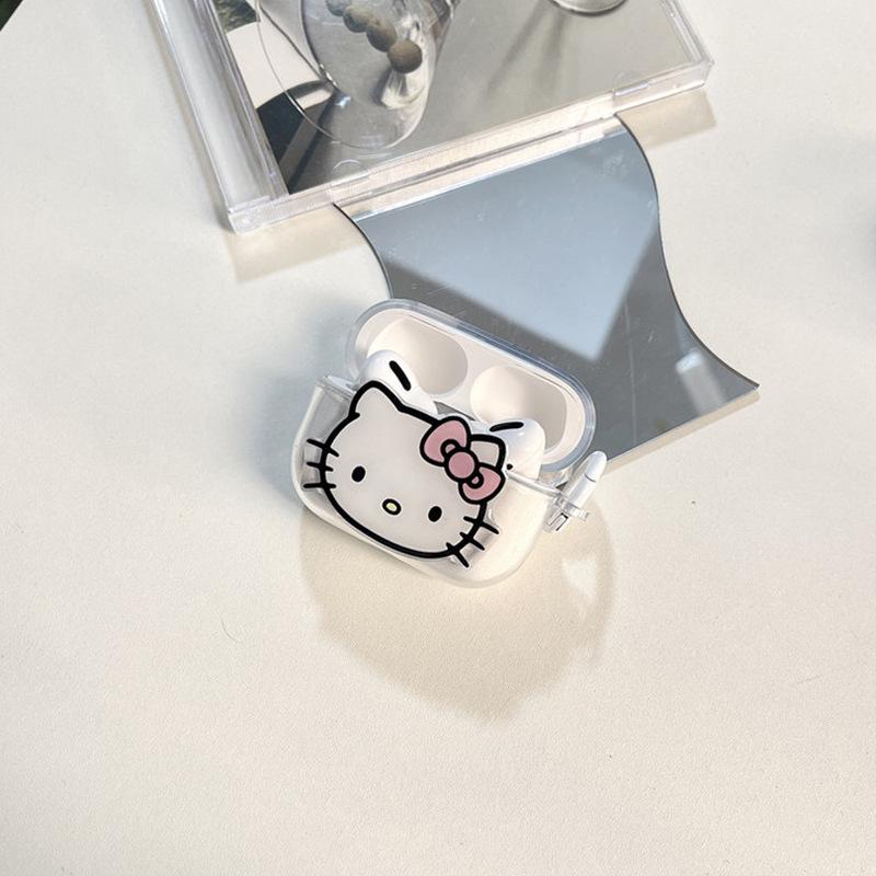 

Applicable Airpods 1 /2 Generation Apple Bluetooth Protective Case Earphone Case Pro3 Generation Cat Buckle Wind Girl Airpods pro