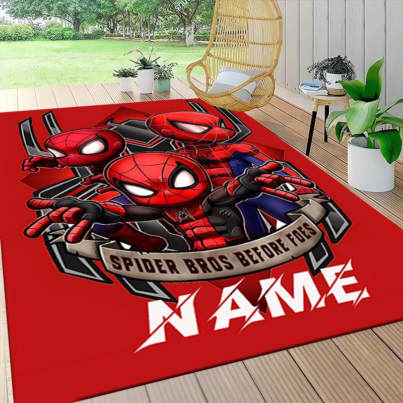 Custom Name "Spiderman Urban Adventure" Carpet Rug Customizable Soft Washable Anti-Slip Home Living Room Sofa Mats Personalized Rug. 09096