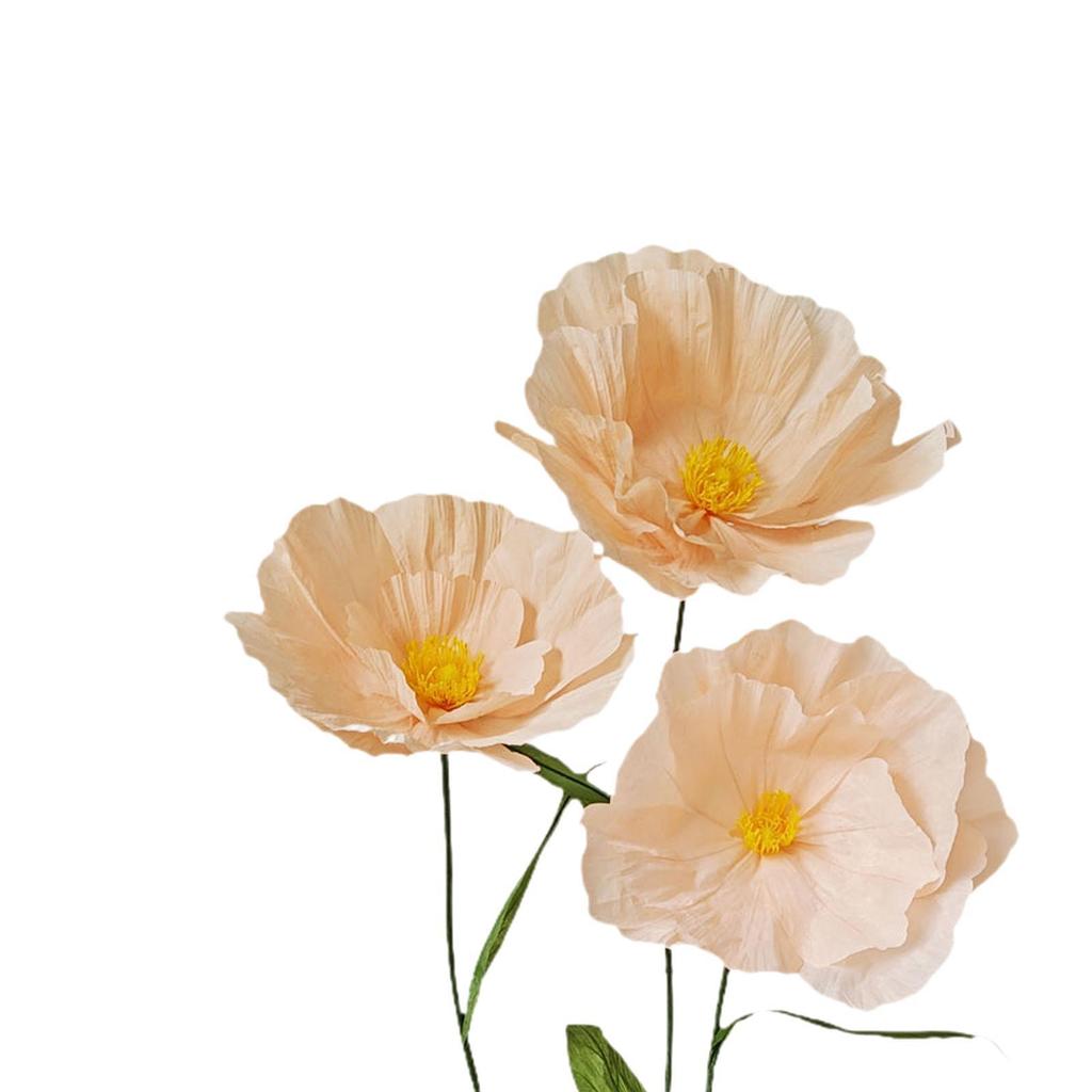 Handcrafted Paper Flower Height 1.7M Lifelike with Stem Large Artificial Flower for Archway Wedding Nursery Wall Ceremony Party