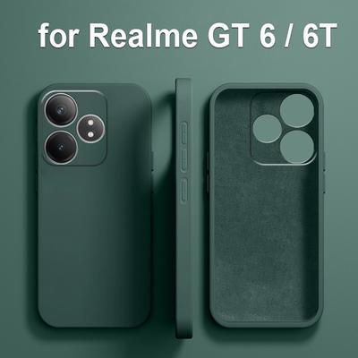נוזל סיליקון מקרה עבור Realme GT NEO 6 NEO6 SE GT6 GT6T 6T נוזל סיליקון מקרה גלובלי גרסה מלא גוף מצלמה מגן מקרה כיסוי סיליקון