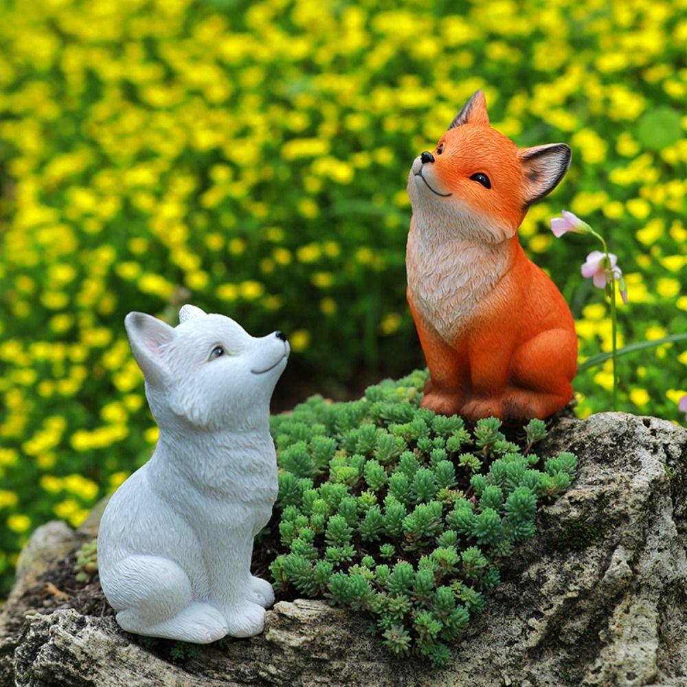 

Waterproof Little Statue Resin Garden Miniatures Figurine Micro Landscape Desktop Ornament Balcony помаранчевий
