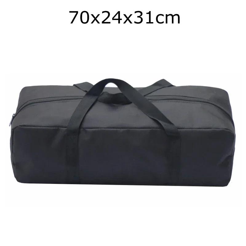 Outdoor Camping Stan Storage Bag 600D Oxford Black Camping Turistika Piknik Nosná taška Rybářský prut Stan Hůl rozšířený a zesílený