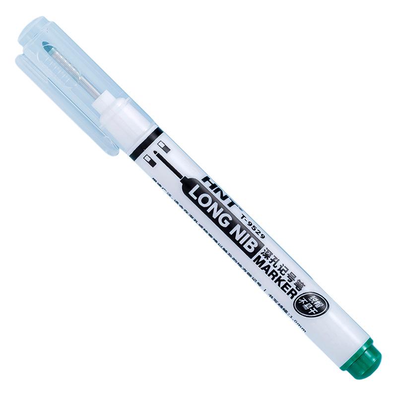 Baitong 9529 Long-Tip Deep Hole Oil-Based Multi-Purpose Marker for Woodworking, Ceramic, and Bathroom Decoration.
