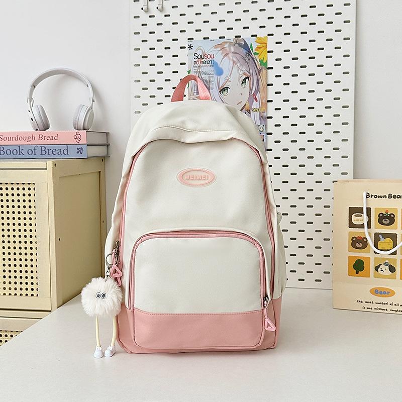 Schoolbag Backpack New Fashion Large Capacity Travel Backpack Female Japanese Junior High School Students High School Students Simple Schoolbag