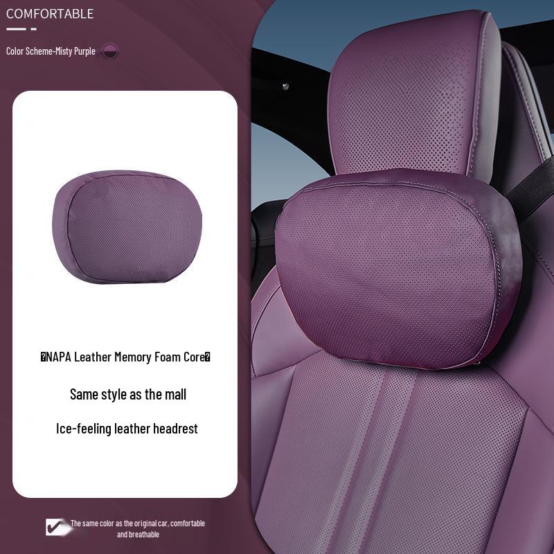 Xiaomi SU7/Ultra/YU7 Magnetic Headrest Neck & Lumbar Support Leather Cushion