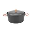 7.5L Aluminum Alloy Outdoor Steaming & Cooking Pot - Portable Dual-Use Camping Cookware
