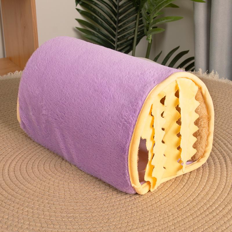Small Animal Cooling Shelter Hamster Guinea Pig Rabbit Hideout Tunnel Toy with Breathable Design