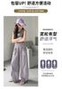 Girls' Summer Casual Pants, Thin Pants, 2026 New Style, Korean Version for Little Girls, Black Fungus Edge Cropped Pants, Children's Summer Clothes