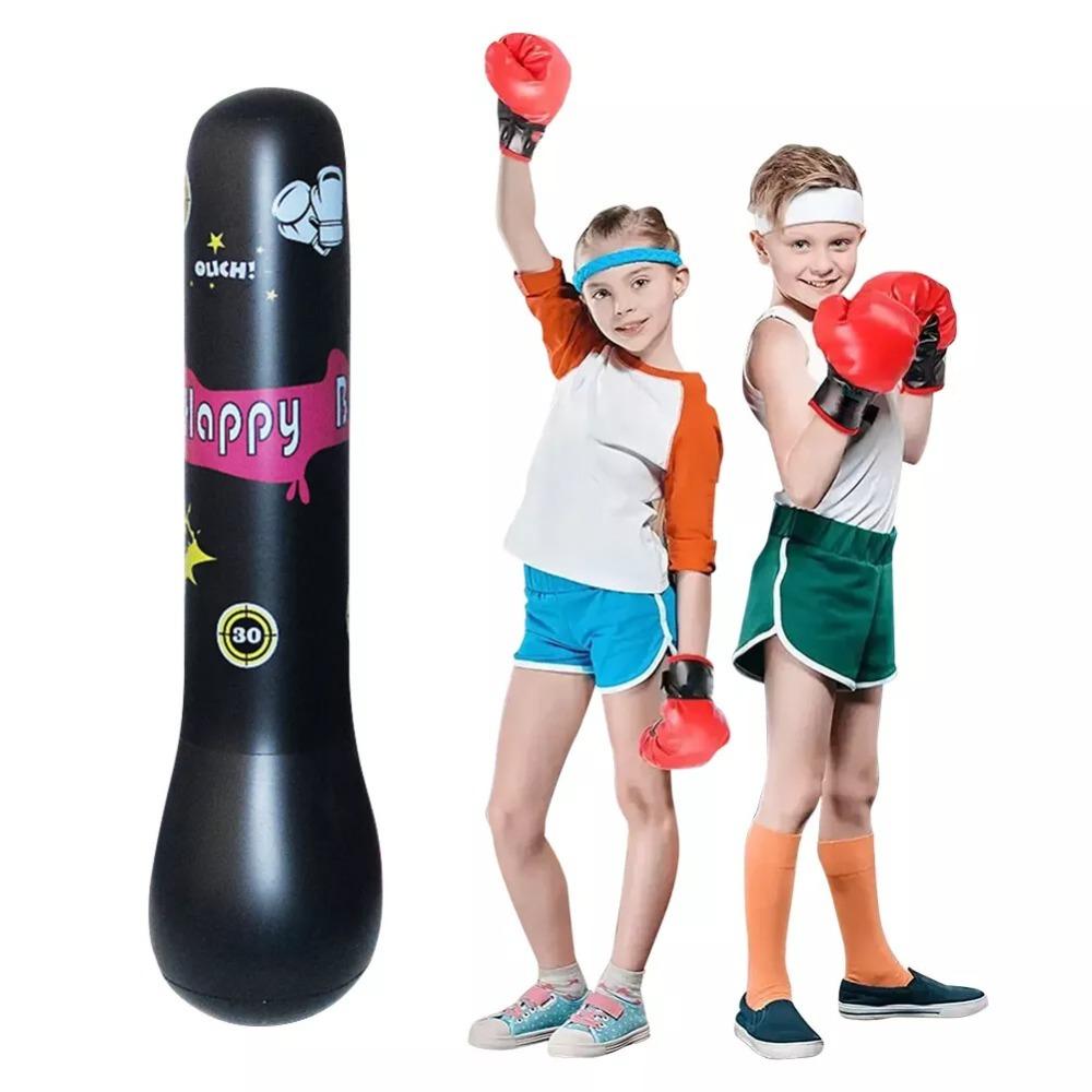 Thickened Bounce-Back Punch Bag Tumbler Design Kids Stress Relief Toy  Indoor/Outdoor Play