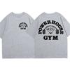 Summer Gym T-Shirts 100 Cotton Oversized Men T Shirt Graphic Print Sport Women's Tee High Quality Men's Clothes