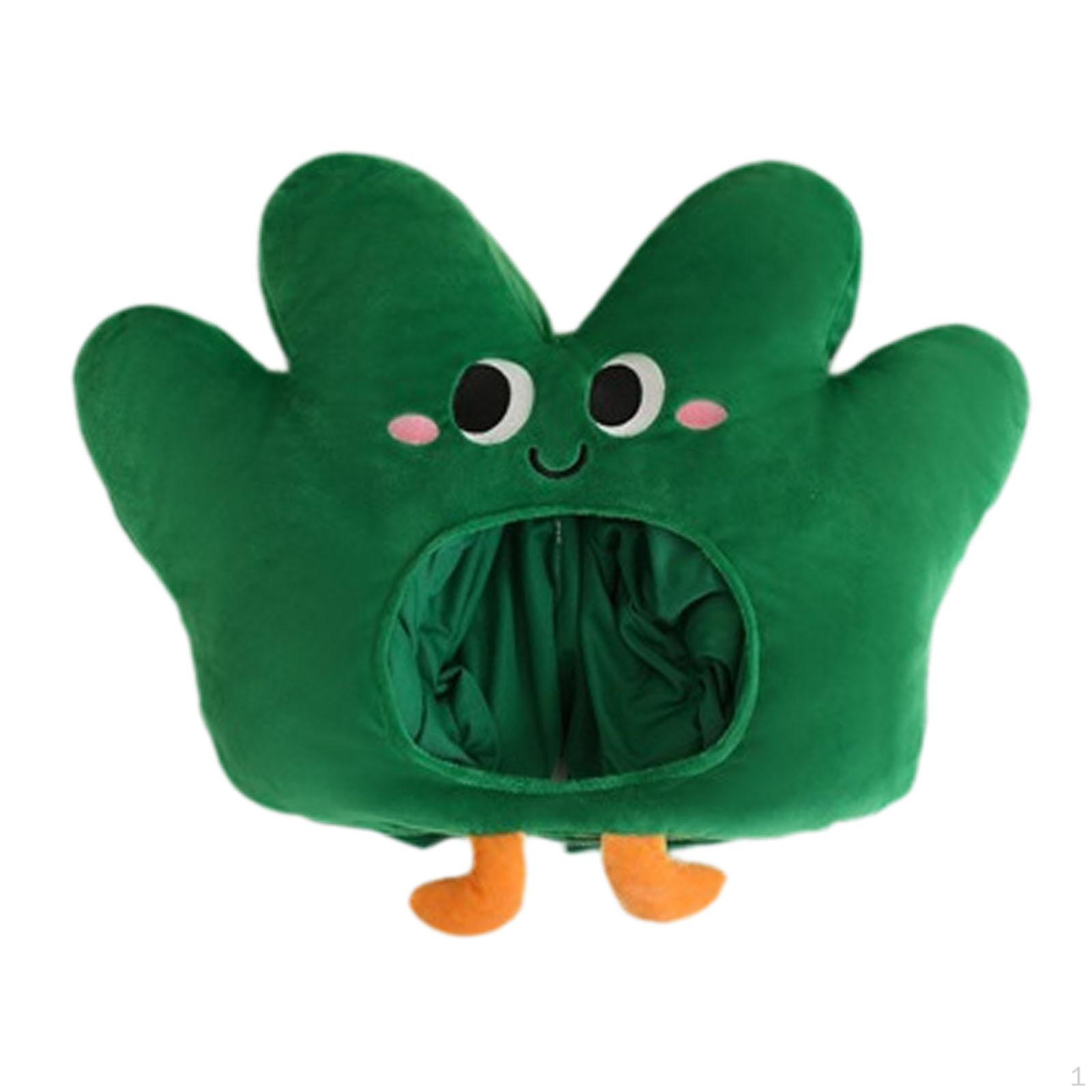 

Мультяшный зеленый травяной головной убор Стильный 50x43см Удобный в носке Очаровательный головной убор