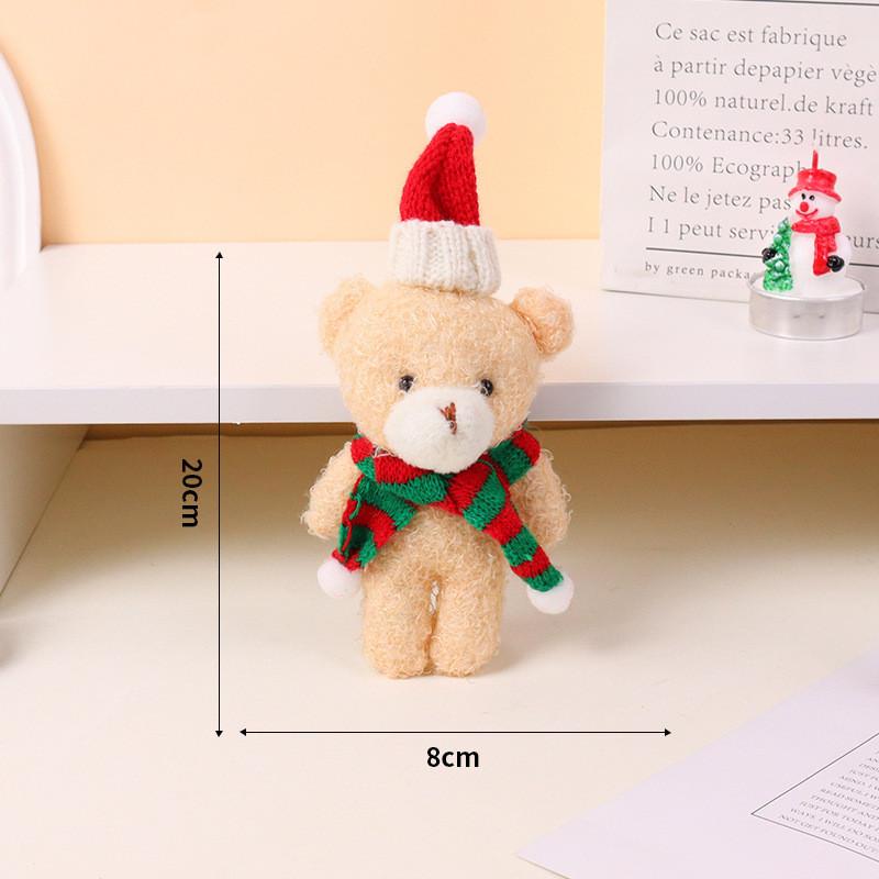 Adorable Plush Christmas Bear Pendant With Colorful Scarves And Hats Perfect For Holiday Decor
