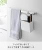 Yamazaki Hanging Storage Case L White Using Hook Tower Movable Hook Hanging Storage Case with Divider 10753 W15.2×D9.6×H20.5cm (when Vertically) 4-way