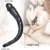 Small Tadpoles Unisex Double-headed Penis Super Long Size Head Dildo Female Pulling Supplies