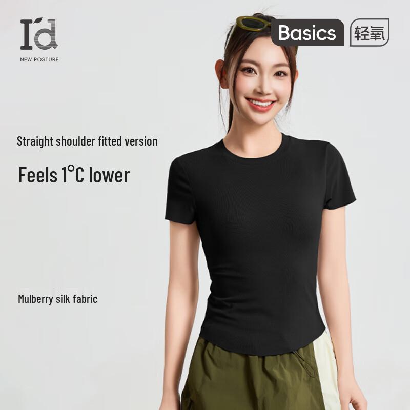 Women s Slim-Fit Cool-Feel Short Sleeve T-Shirt L