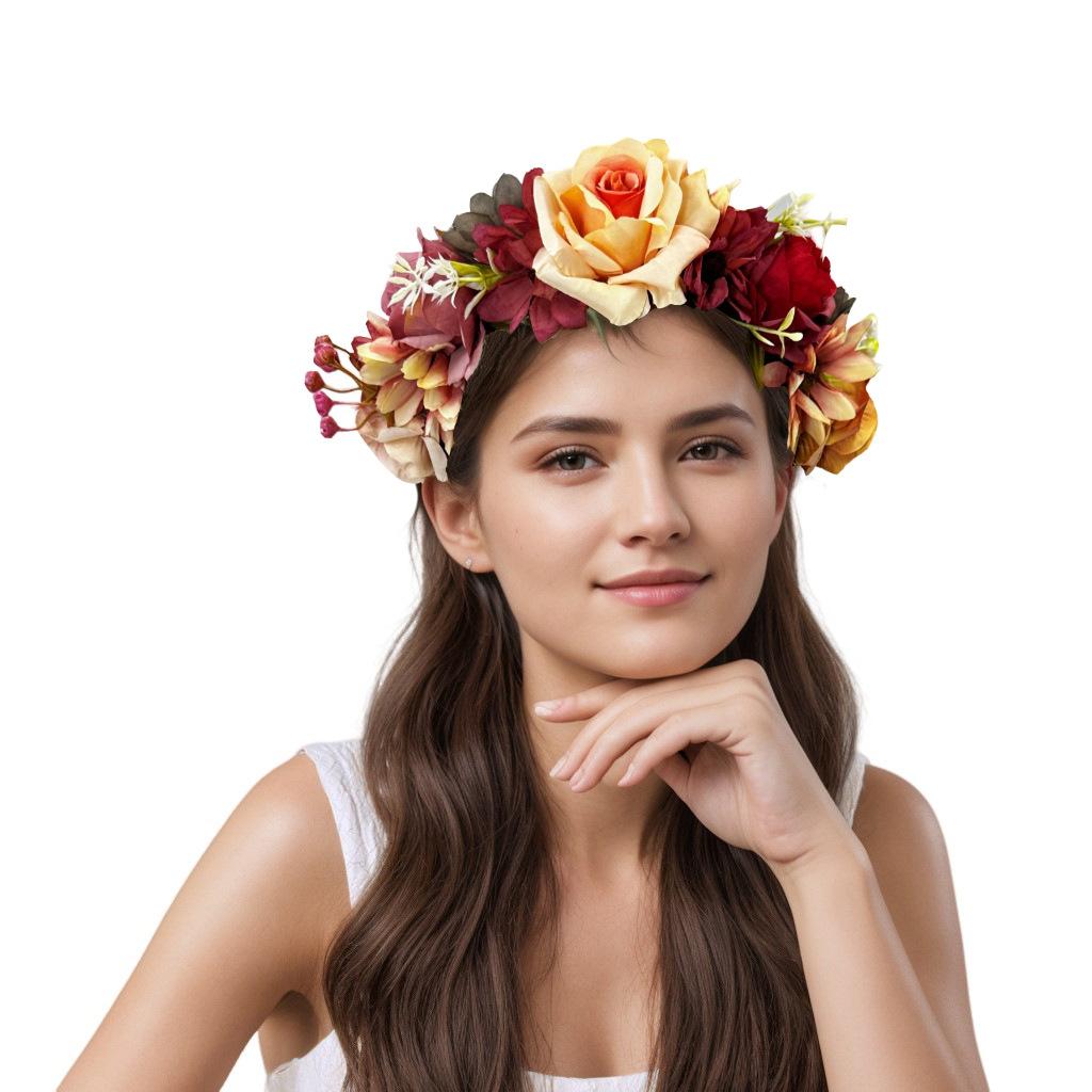 New simulated flower headband Hawaiian bohemian vacation party photo headgear