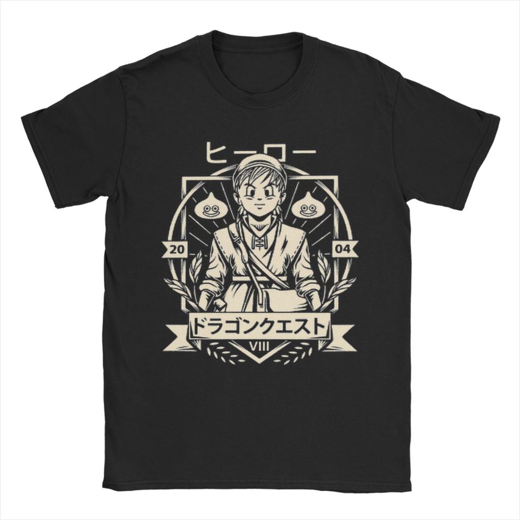 Anime Game Dragon Quest TShirt Summer Fashion TShirts Unisex Pure Cotton Crewneck Oversized Clothes Short Sleeve Vintage Tshirt