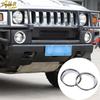 For Humme-r H2 2003-2007 Chrome Front Fog Light Cover Fog Lamp Frame Bezel Trim