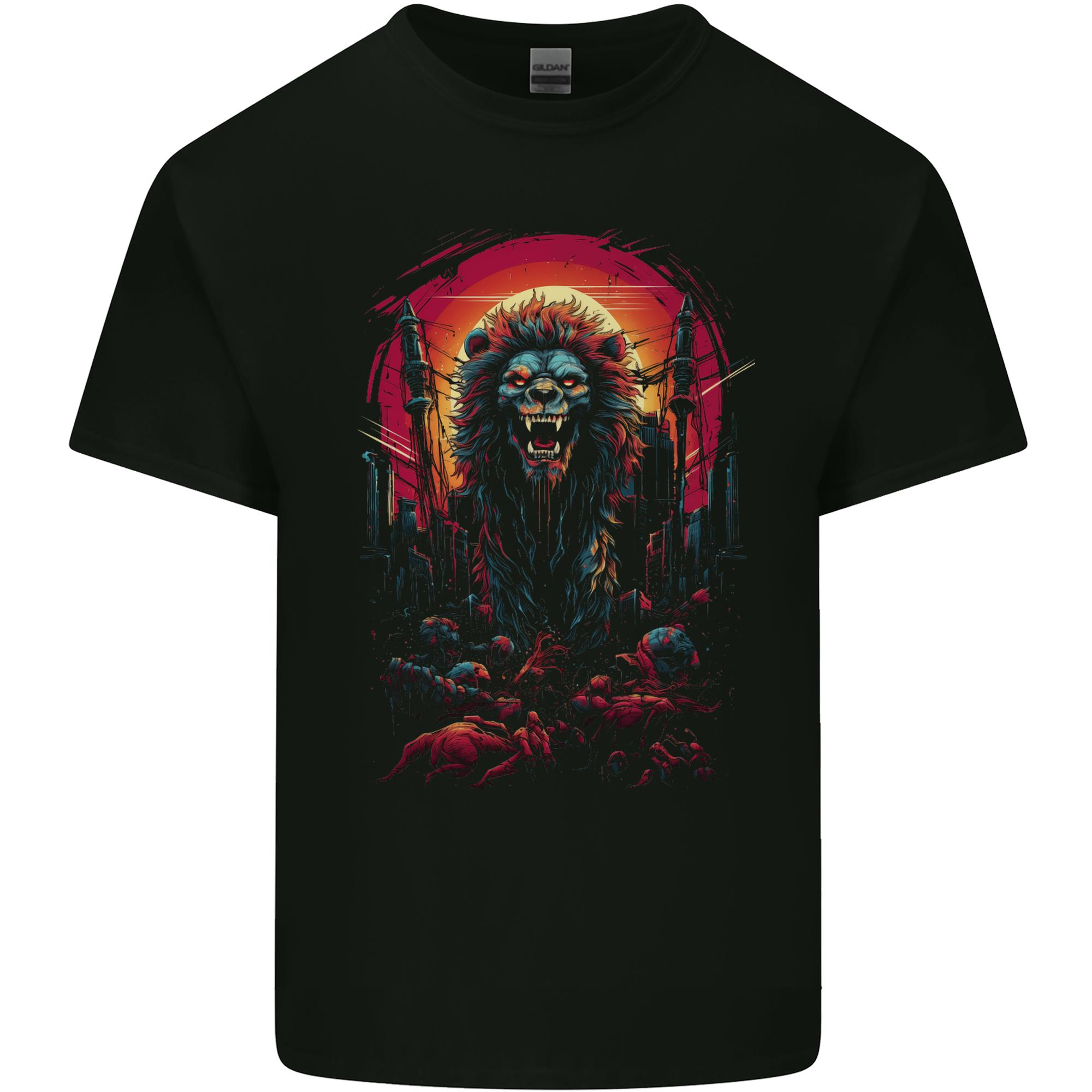 Demon Lion Zombie Unisexs Light Cotton TShirt S