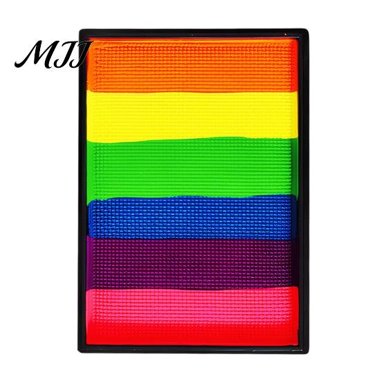 Rainbow Face Paint 50G for Body Painting, High Pigment Makeup Easy Blend Halloween Party Cosplay, Washable Kids Adults