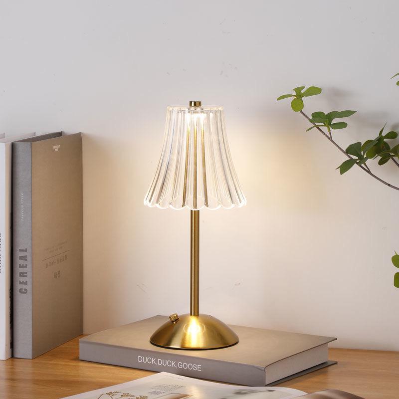 Luxury Crystal Pumpkin Bedside Lamp: Elegantly Designed Charging Night Light with a Simple Atmosphere