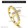 M-JAJA Moissanite Cross Wedding Band Hoop Earrings S925 Silver for Women Gold Plated Fine Jewelry Set Party Gifts