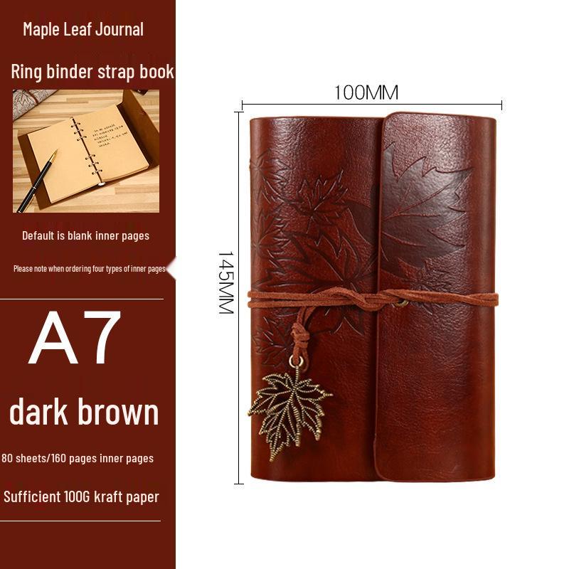 Draagbaar Kraftpapier Reisaanmeldboek: Losbladig DIY Dagboek Notitieboek